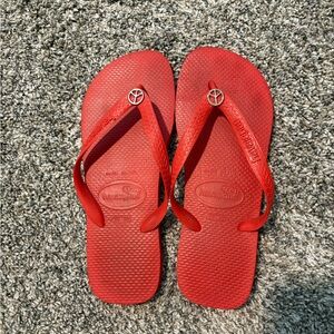 Havaianas Red Flip Flops